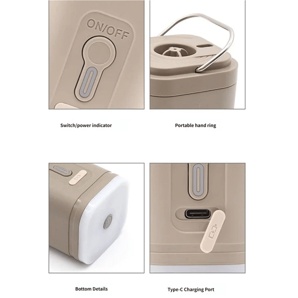 Inflator Pumpe, Kompakt Design, Effektiv Ydeevne,Sølv