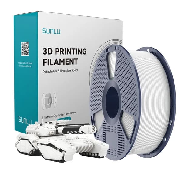PLA Filament, Høj Flowability, 1KG Spole,HS-PLA Hvid