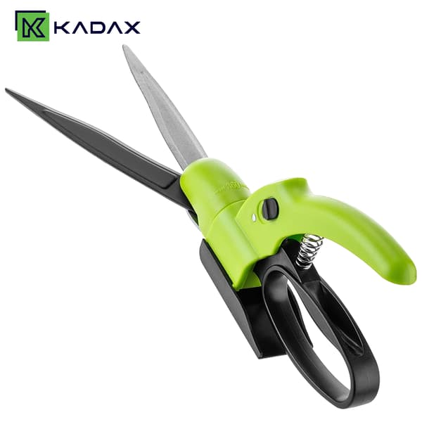 Græs Saks, 360° Rotérbare Klinger, Ergonomisk Design,25cm & Over, grøn