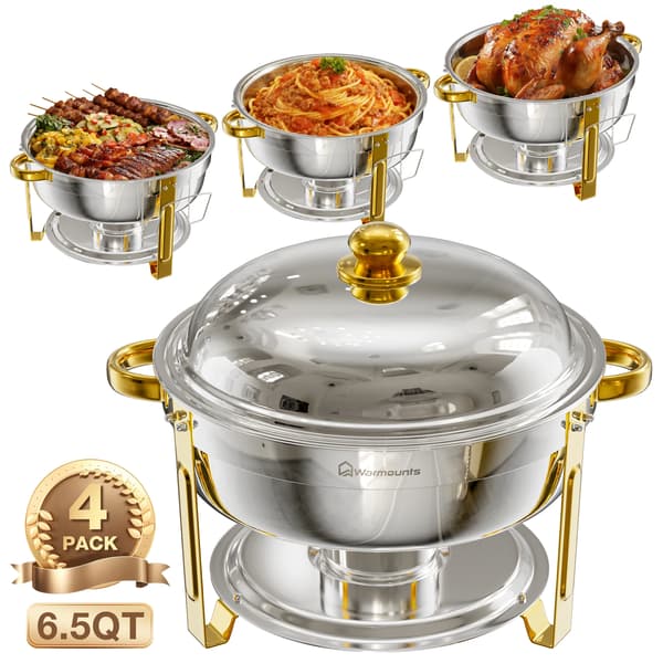 Buffetvärmare, 6,5 liter kapacitet, elegant design,4PCS
