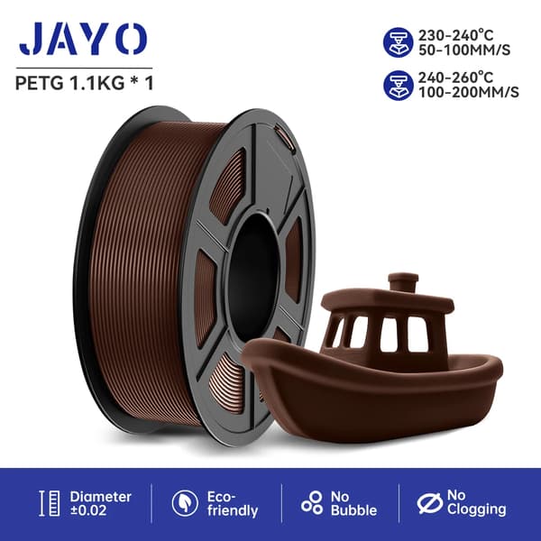 3D-printer filament, PETG-material, høj sejhed,PETG Chokolade