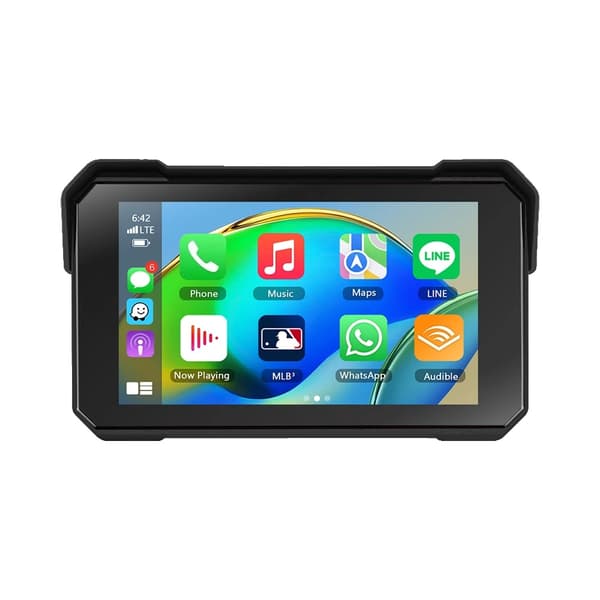 GPS Navigator, 5-tommer Touch Skærm, Trådløs Carplay & Android Auto,Smart Player