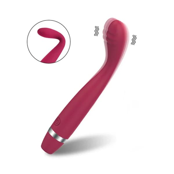 G Spot Vibrator, Justerbare Indstillinger, Silikone Materiale,Rød