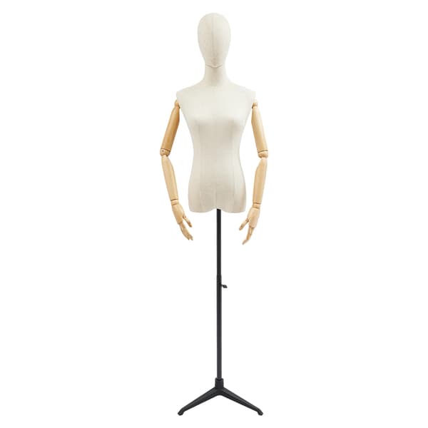 Mannequinställning, Justerbar Höjd, Flexibla Armar,Silverstödstång
