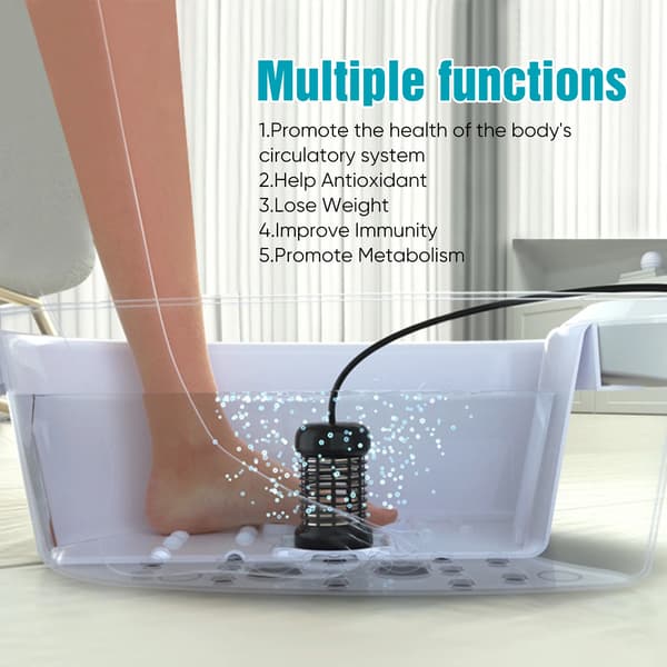 Ionic Fodspa Maskine, Vibrationsterapi, Bærbart Design,Med bassinmodel, EU-stik