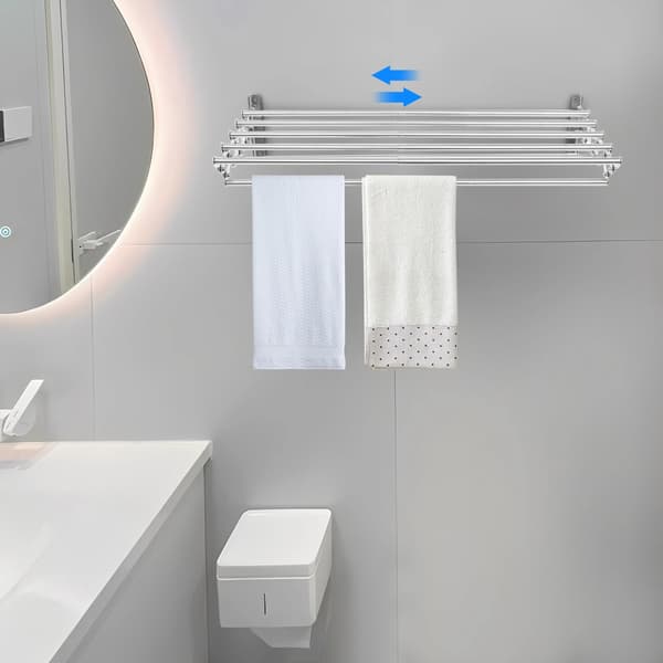 Tøjstativ, Sammenklappeligt Design, Rustfrit Stål Konstruktion,Sølv, 7