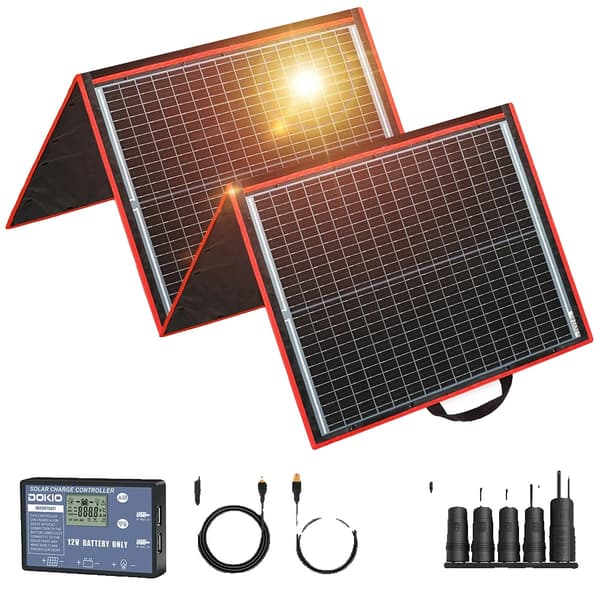 Solpanel, Bærbar og Sammenfoldelig Design, Fleksibel Brug,160W