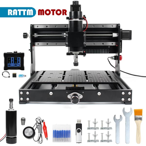 CNC Gravemaskine, 500W Spindle, Offline Controller,Med controller 2, Ingen laser-a