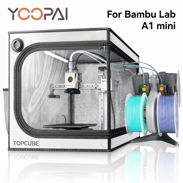3D Printer Indhegning, Vandtæt Design, Støjdæmpning,C1 mini Grå