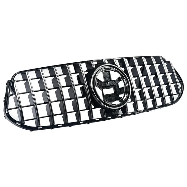 Frontgrill, GTR Panamericana Stil, Direkte Erstatning,Krom Sort