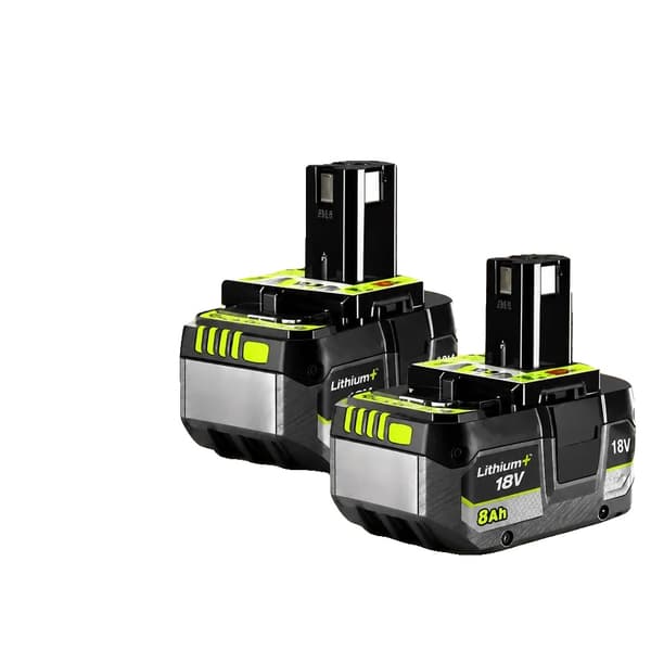 Litiumjonbatteri, 18V, 8000mAh kapacitet,2PCS 8.0AH Batteri