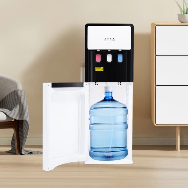 Vandkøler Dispenser, Varm & Kold, Bundlæsning,HVID
