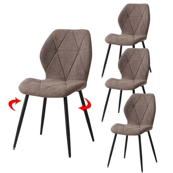 Matstolar, Polstrad Sits, Minimalistisk Design,Brun