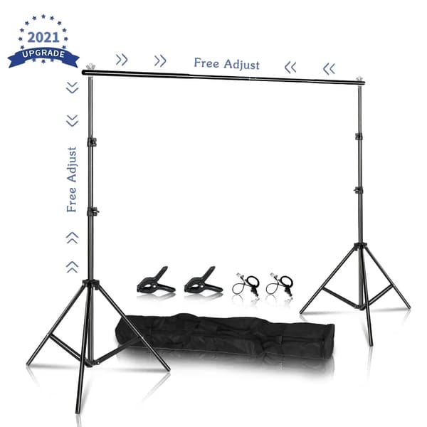 Fotografi Baggrundsstativ Kit, Justerbart Støttesystem, Letvægtsdesign,Fleksibel Ingen Sandpose, 2000X3000mm-b