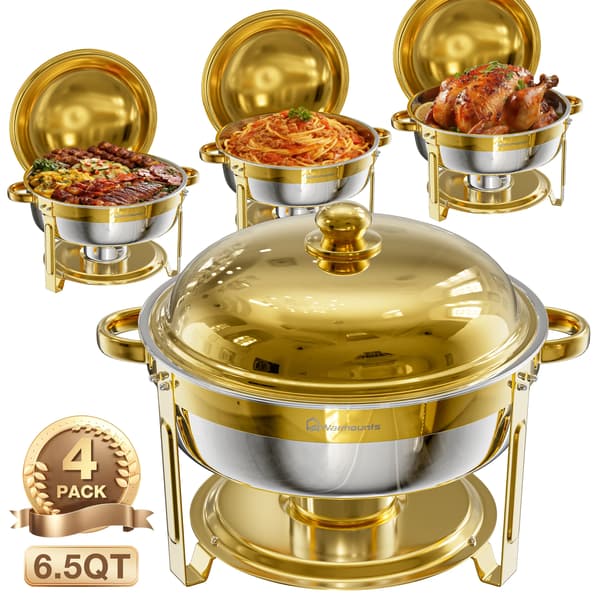 Chafing Dish, Elegant Design, Generøs Kapacitet,4Pakke