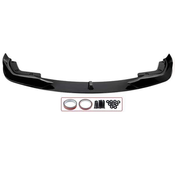 Front Splitter Lip, ABS Plast, Nem Installation,Glans Sort