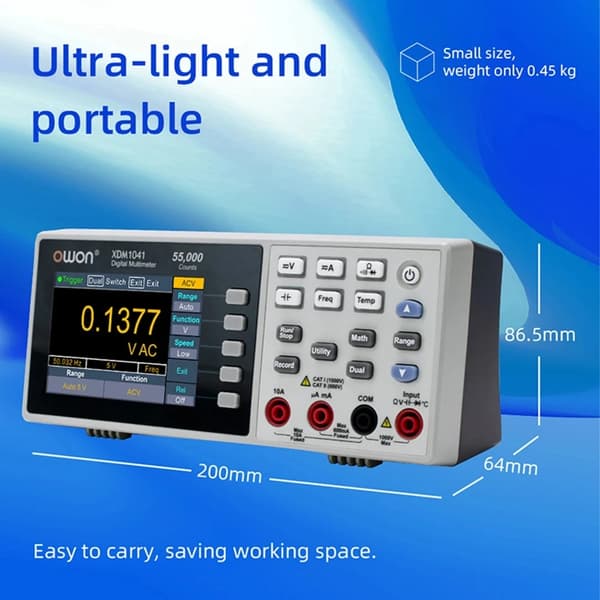 Digital multimeter, äkta RMS-mätning, bärbar design,XDM1041