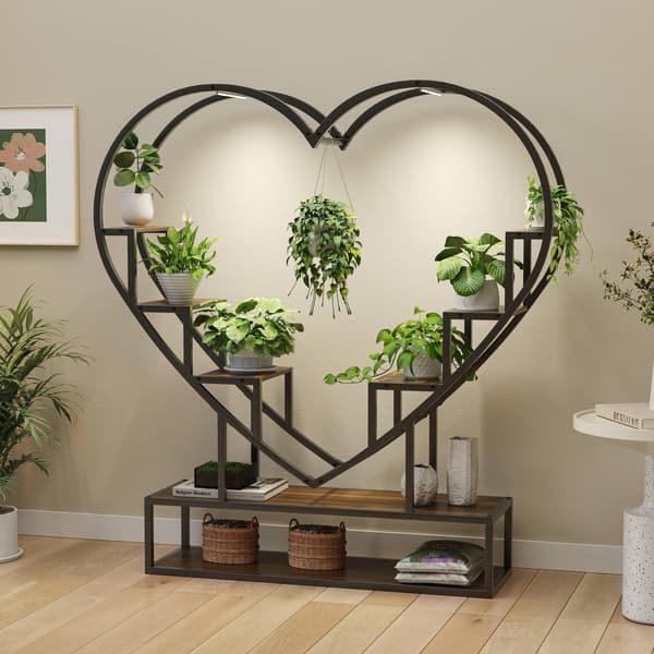 Planteholder, Vækstlys, Multi-niveau Display,Hjerteformet