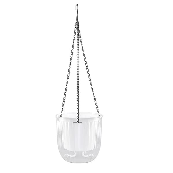 Hängande Blomkruka, Transparent Design, Hållbart Material,210mm, transparent