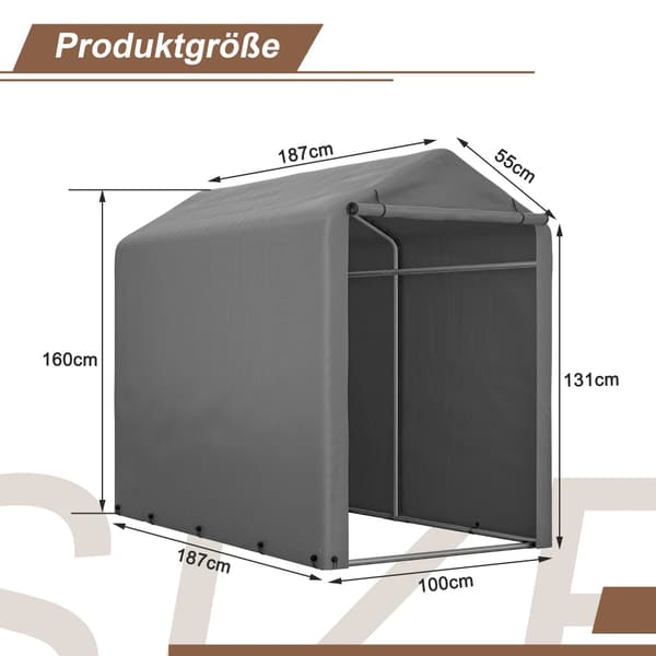 Utrustningsförvaring, Hållbart Material, Väderbeständig Design,GRÅ