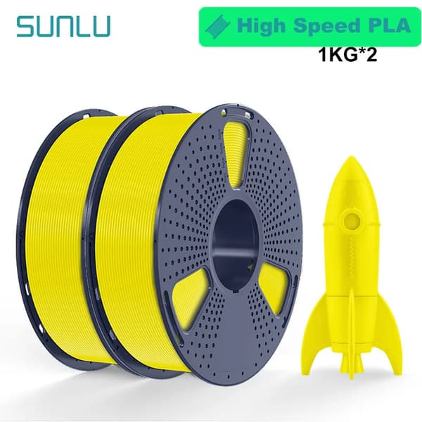 3D-printer filament, AntiString-design, høj fluiditet,HS-PLA Gul