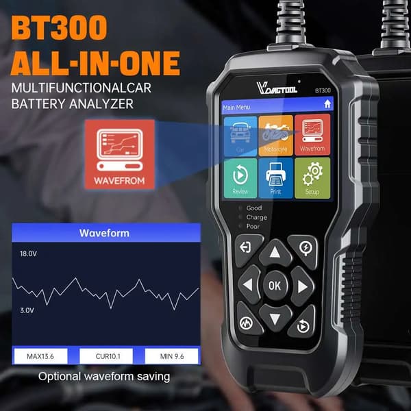 Batteritest, SOH-test, Bred kompatibilitet,BT300