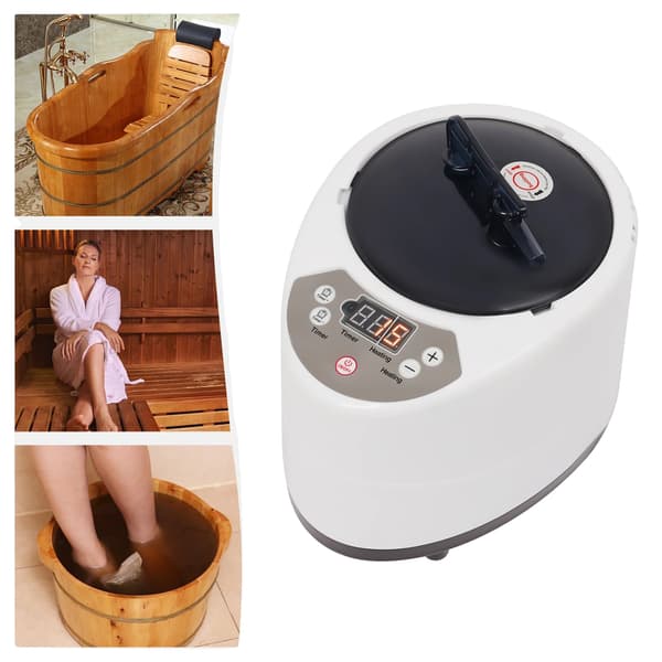 Bærbar sauna damper, 3L kapacitet, 1000W effekt, 9 temperaturniveauer, timer 5-95 minutter