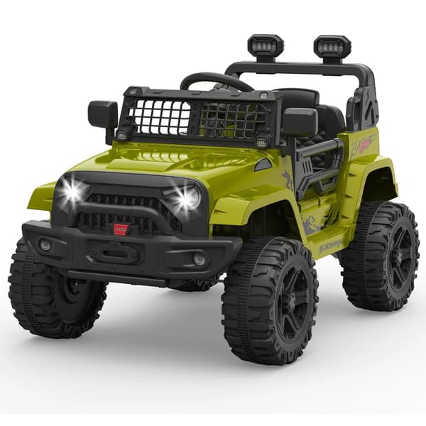 Elbil, Fjärrkontroll, LED-lampor,grön