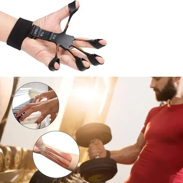Fingertræner, Justerbar Modstand, Ergonomisk Design,sort