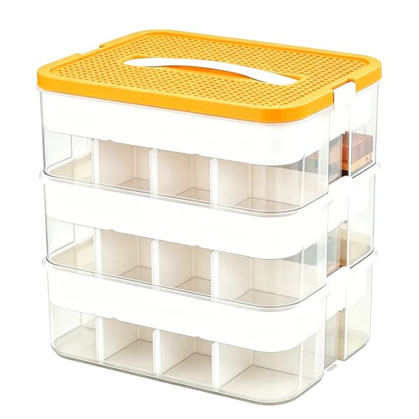 Förvaringslåda, Stapelbar Design, Mångsidig Användning,3-Tier