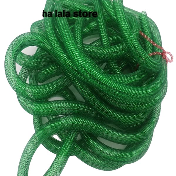 Tygkant, 16 mm bredd, elastisk sträckning,16mm  10 yards-a, Grön med grön
