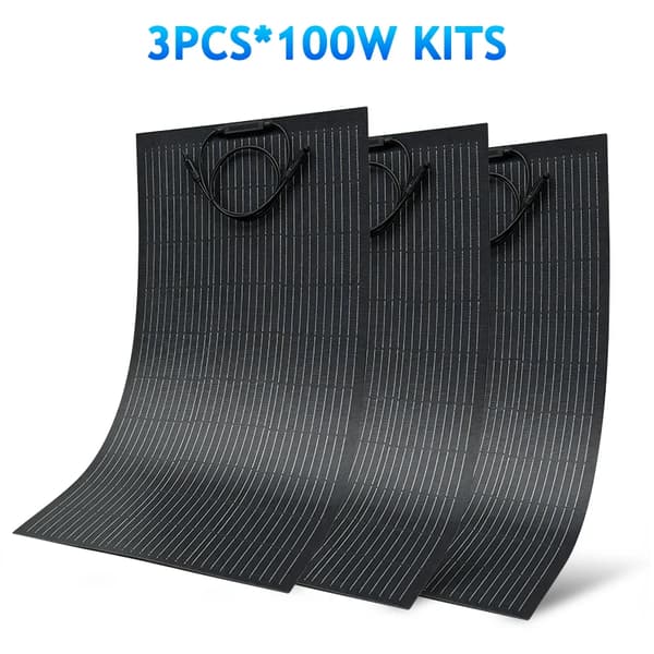 Solpanel, Fleksibelt Design, Høj Effektivitet,Fleksibel 3PCS-100w