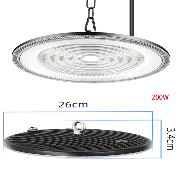 LED High Bay Lys, Vandtæt Design, Energi Effektiv,2PC-c, 200W