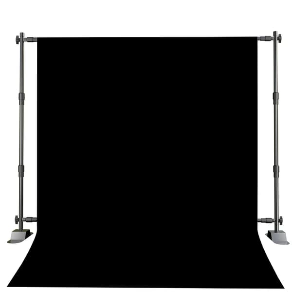Baggrundsstøttesystem, Justerbar Ramme, Robust Konstruktion,2.7x3.4 Med Sort