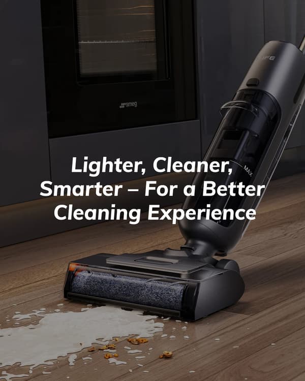 Smart Mop, Trådløs Design, Selvrensende Funktion,EU