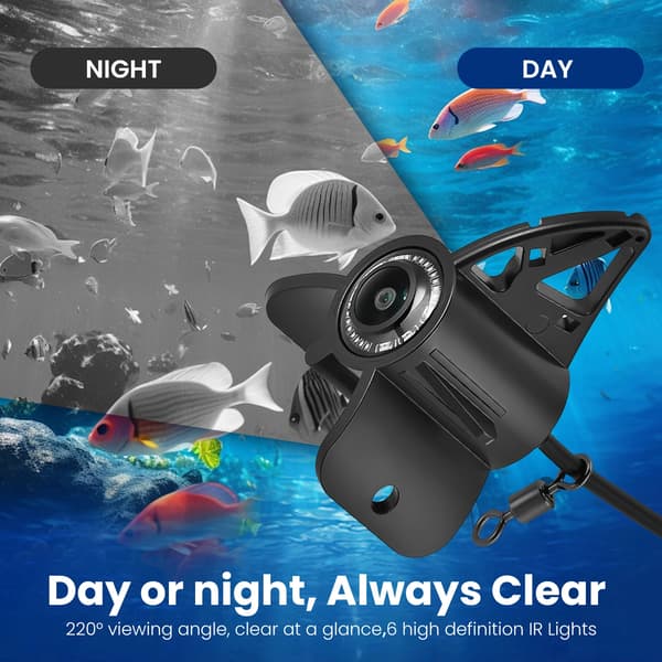 Fiskefinder, Nattesyn, Højopløsningsdisplay,sort
