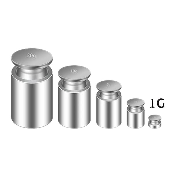 Kalibreringsvikter Set, Precision Noggrannhet, Hållbart Material,1g2g5g10g20g  5st