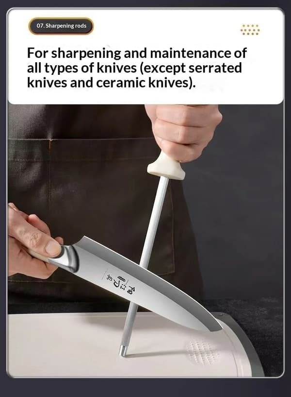 Köksknivset, Professionell Kvalitet, Ergonomisk Design,VIT