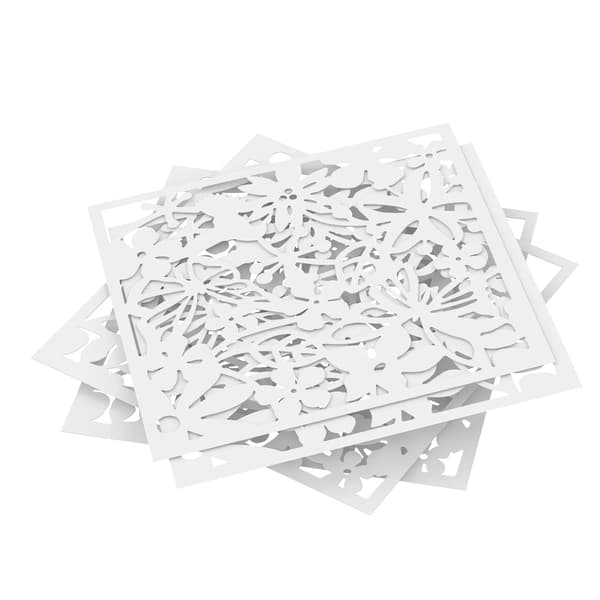 Rummdivider, 12 paneler, huludskæringsdesign,HVID