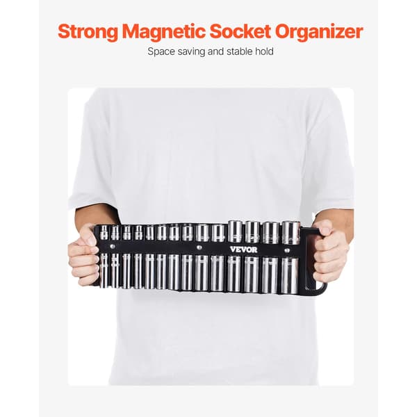 Stikdåseorganisator, Magnetisk Base, Bærbart Design,3-delt
