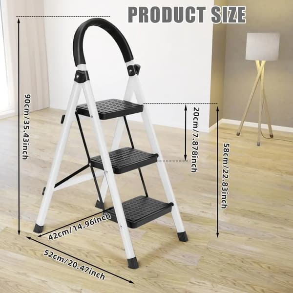 Stege, Fällbar Design, 150 kg Viktkapacitet,Röd