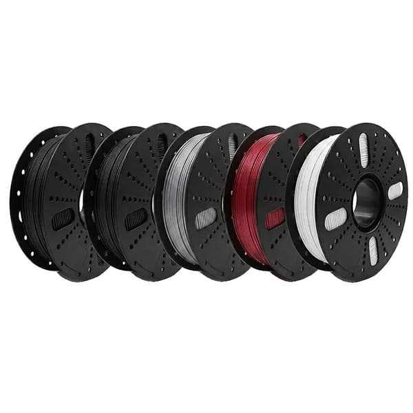 3D-printer filament, 1,75 mm diameter, miljøvenligt materiale,Sort *2 + Hvid *1 + Grå *1