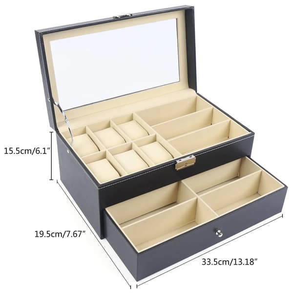 Smykkeorganisator, Holdbart materiale, Multi-kompartment design,Sort