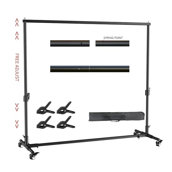 Bakgrundsstöd, Justerbart, Lättvikt,Ingen flexibel stativ, 2X2M-a