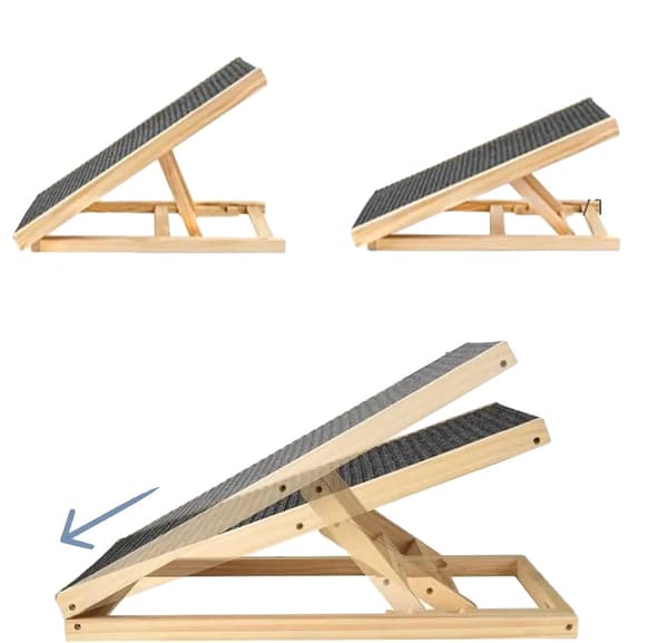 Kæledyrstramp, Højdejusterbar, Sammenfoldelig,sort, 70L x 35B x 30H