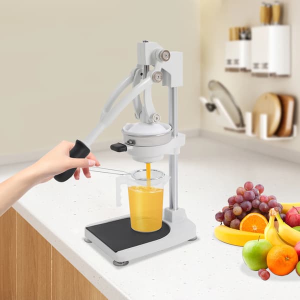 Juice Press Extractor, Manuell Drift, Dubbel Presshuvuddesign,Silver