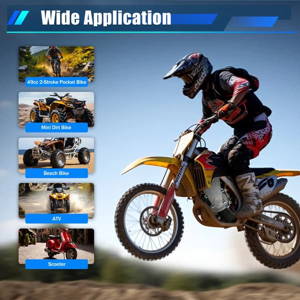 ATV-motor, 49CC, luftkylsystem,Röd