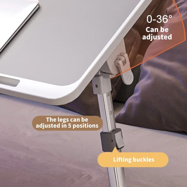 Bärbart Datorbord, Justerbar Höjd, Ergonomisk Design, LJUSGRÅ