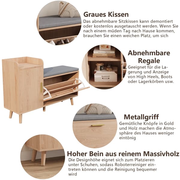 Sko cabinet, vikbara lådor, modern design,Träfärg