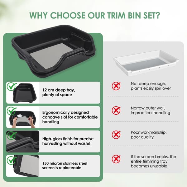 Trim Tray Kit, Pollen Si, Tørrenets,sort